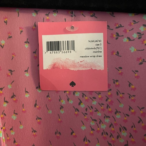 NWT Pink, Kate Spade faux wrap mini dress - Picture 3 of 4